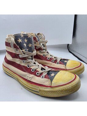 Converse Chuck Taylor All Star Distressed Stars Stripes Mens Size 10 Shoes